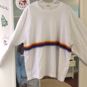 Brandy Melville long sleeve w/ rainbow stripe